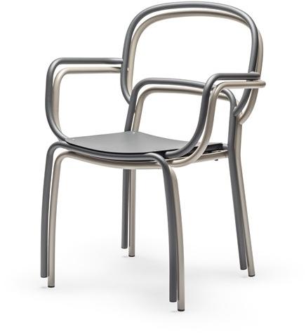 CHAIRS & MORE Стул из лакированного металла с подлокотниками Moyo sun-id-1467028 - Вид №5