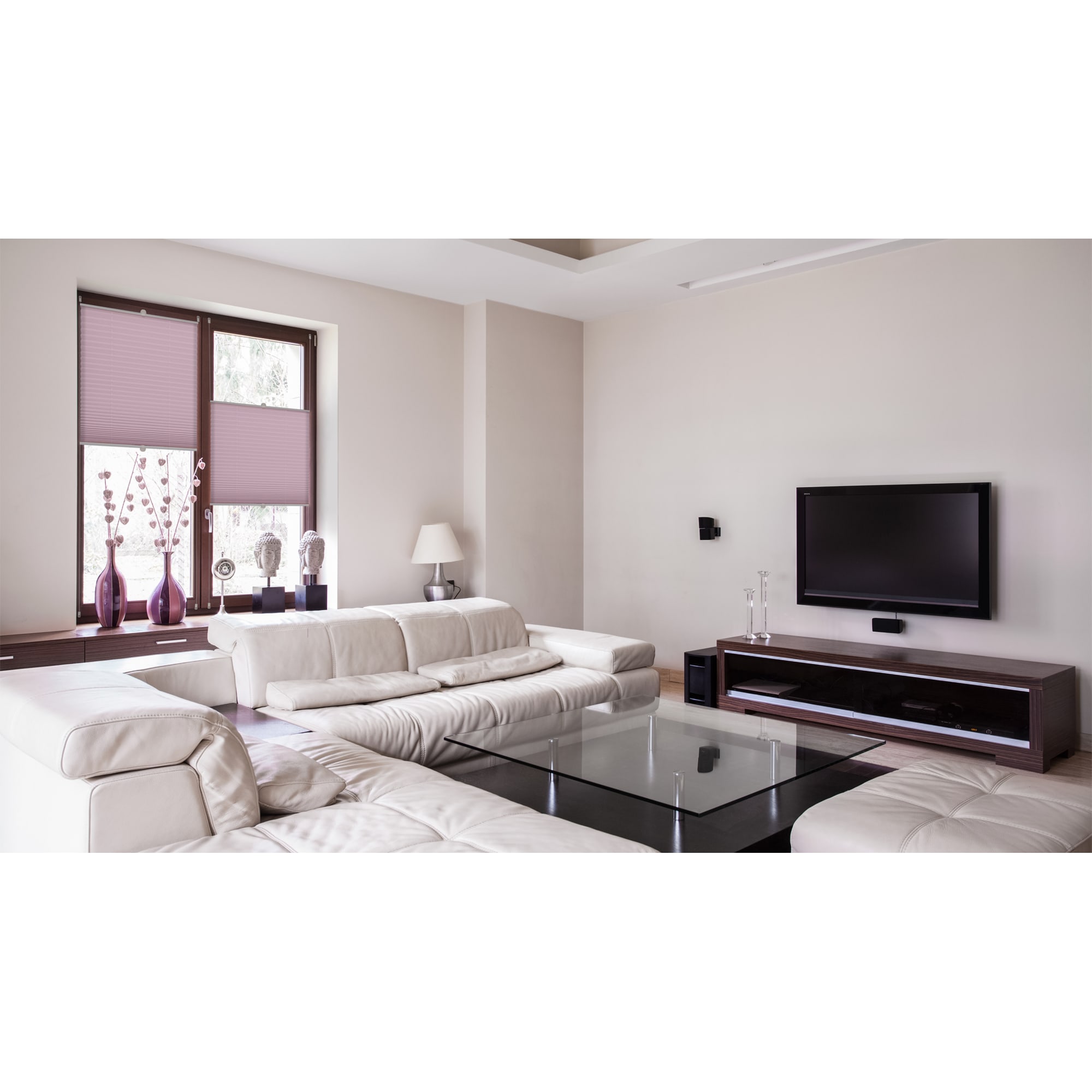 82057311 Штора плиссе «Плайн», 70х160 см, текстиль, цвет сиреневый Santreyd  - Вид №5