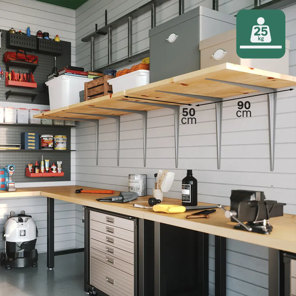 Утилитарный кронштейн Normo 35x40 см нагрузка до 25 кг цвет серый Santreyd STLM-2182465 - Вид №5
