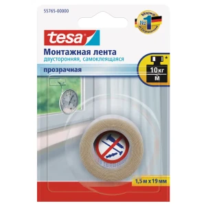 Лента клейкая двусторонняя тонкая Tesa Powerbond 19 мм x 1.5 м цвет прозрачный 82382252 STLM-2079437
