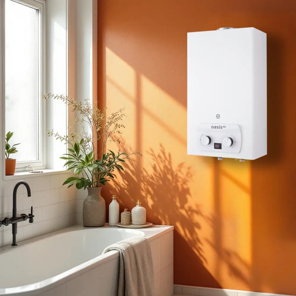 Проточный газовый водонагреватель Oasis Pro P-10 20 кВт 10 л/мин белая STLM-2019214 - Вид №2