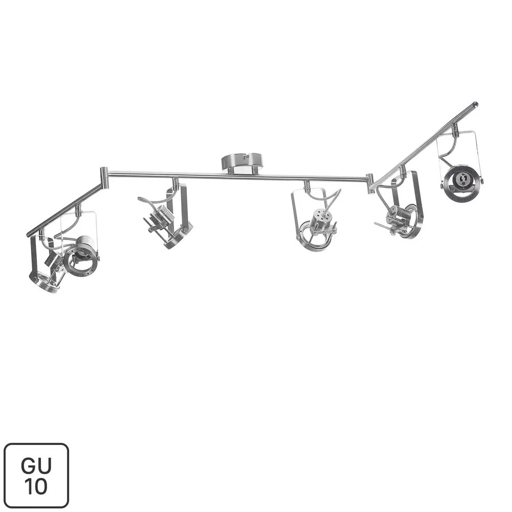Спот поворотный Inspire Technic 6 ламп GU10 цвет хром 82251889 STLM-2137255 
