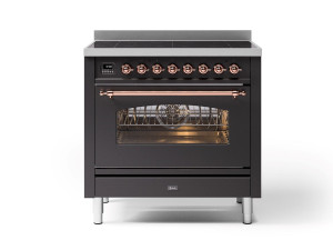 Стальная отдельно стоящая кухня с индукционной плитой