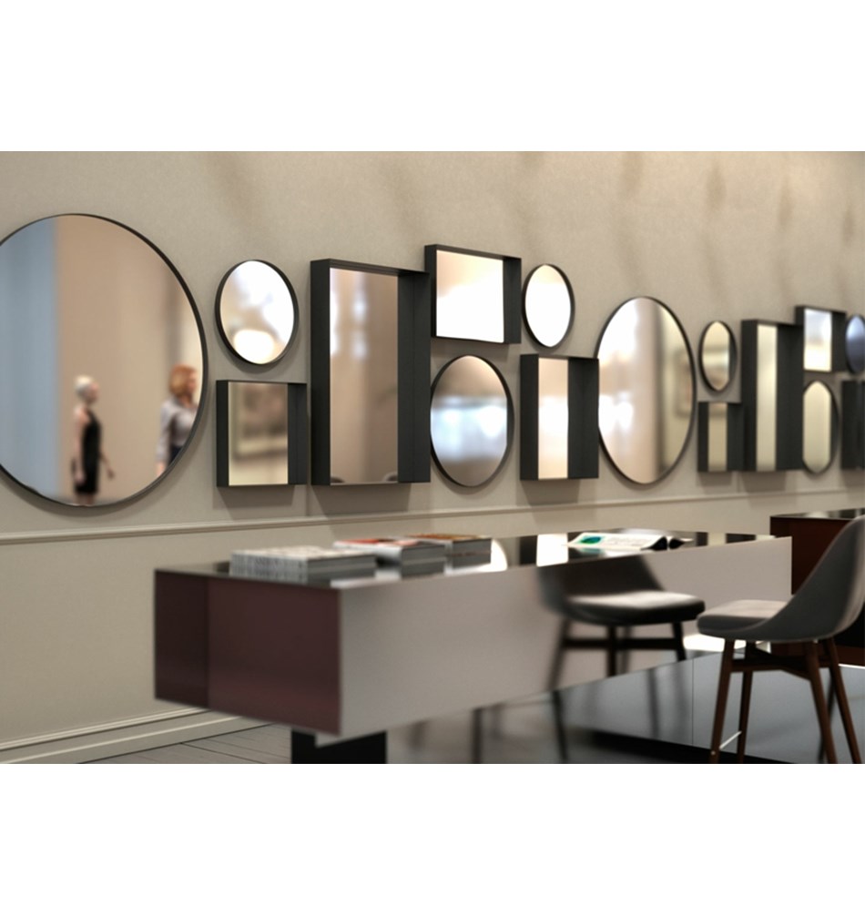 FROST Зеркало 4132, 40x40cм » чёрное Алюминий Черный U4132-B  - Вид №1