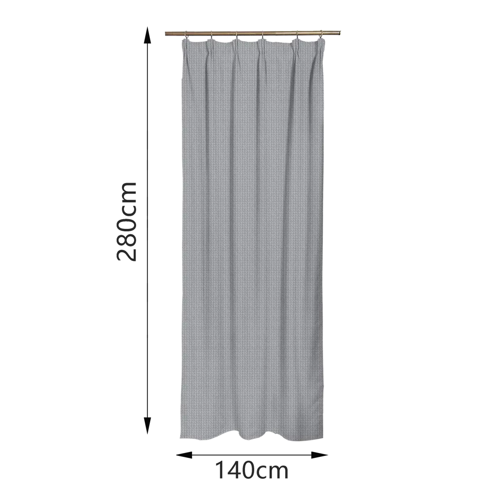 Штора на ленте Inspire Orune 140x280 см цвет серый 83562027 STLM-2011921  - Вид №1