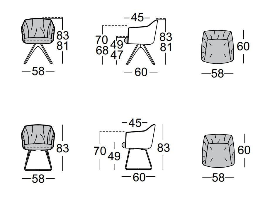 Мягкий тканевый стул с подлокотниками Rolf Benz ROLF BENZ 641 ARCH-00056214 - Вид №1