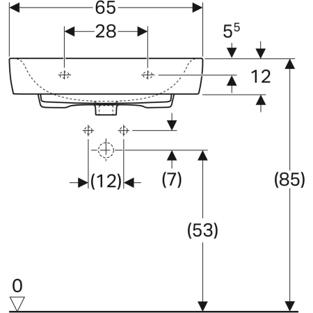 222260000 Раковина Geberit Renova Plan Geberit  - Вид №13