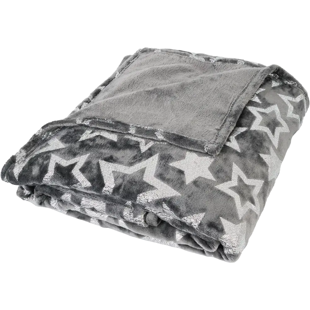 Плед "Звездное небо" 180x200 см фланель цвет серый Santreyd нет STLM-2125712 - Вид №2