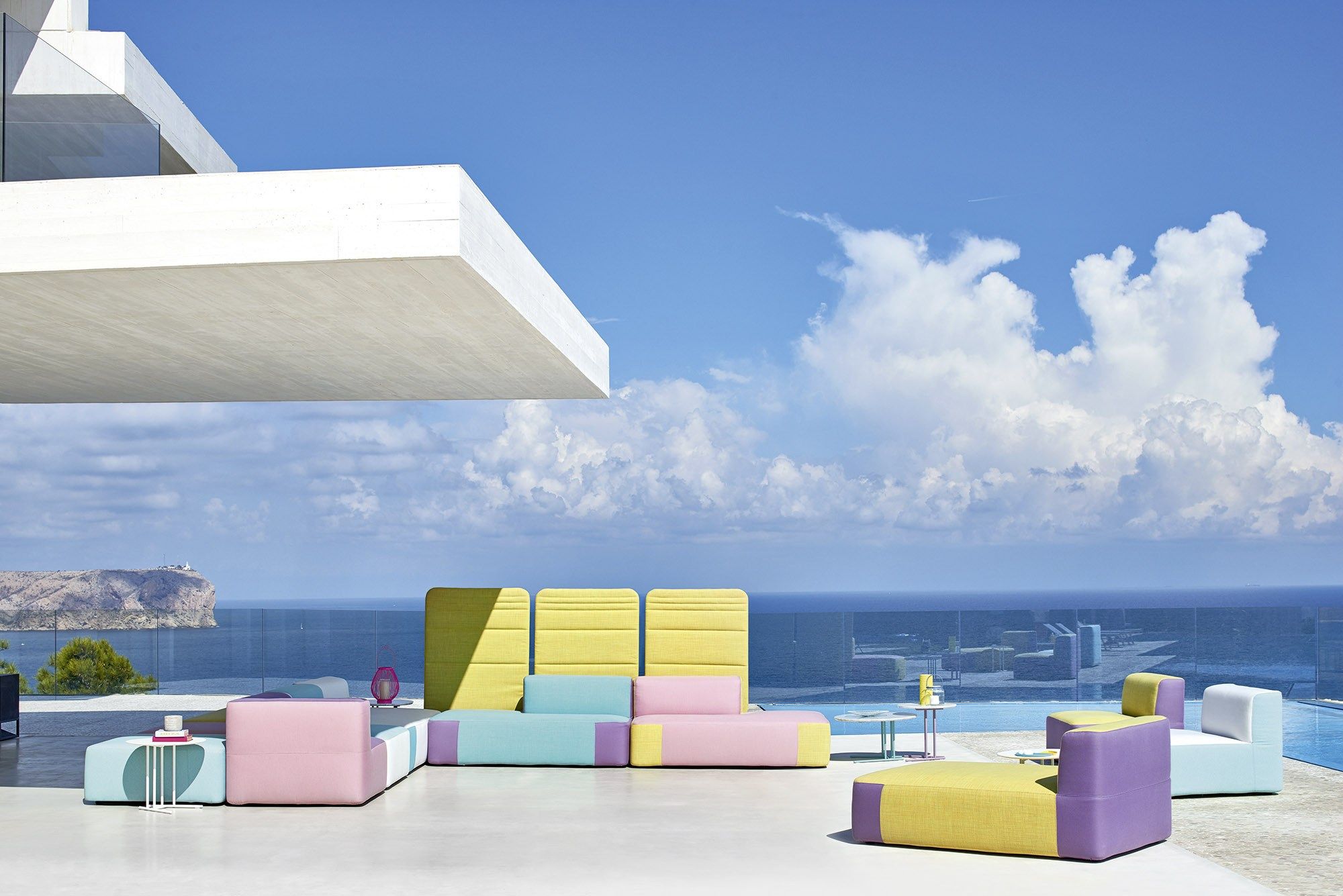 Тканевый модульный садовый диван Varaschin Belt ARCH-00025302 - Вид №8