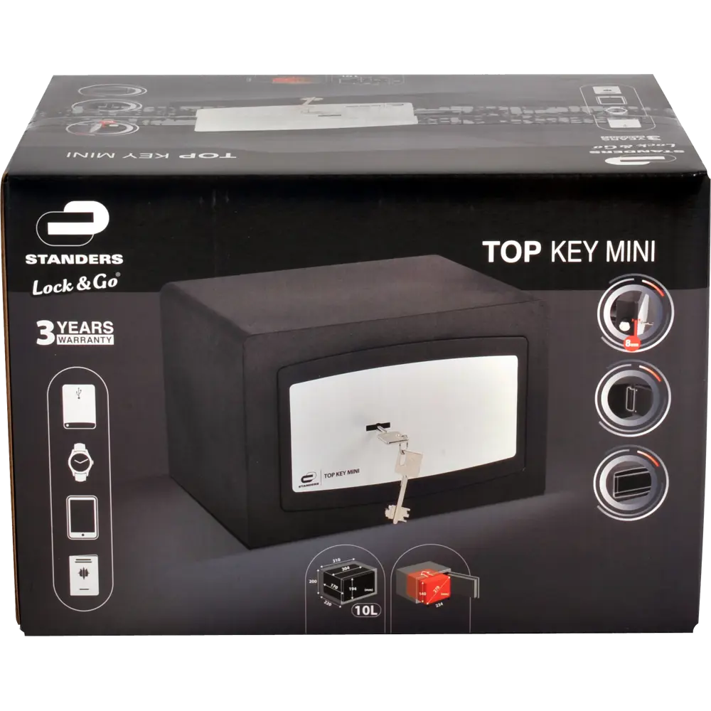 Сейф мебельный Standers N3, ключевой замок, 10 л STLM-2050281 - Вид №8