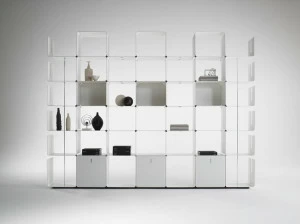 Dieffebi Модульный открытый книжный шкаф из алюминия Bookcases 7cw0-7cwan