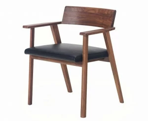 BassamFellows Стул из массива дерева с подлокотниками  Cb-55