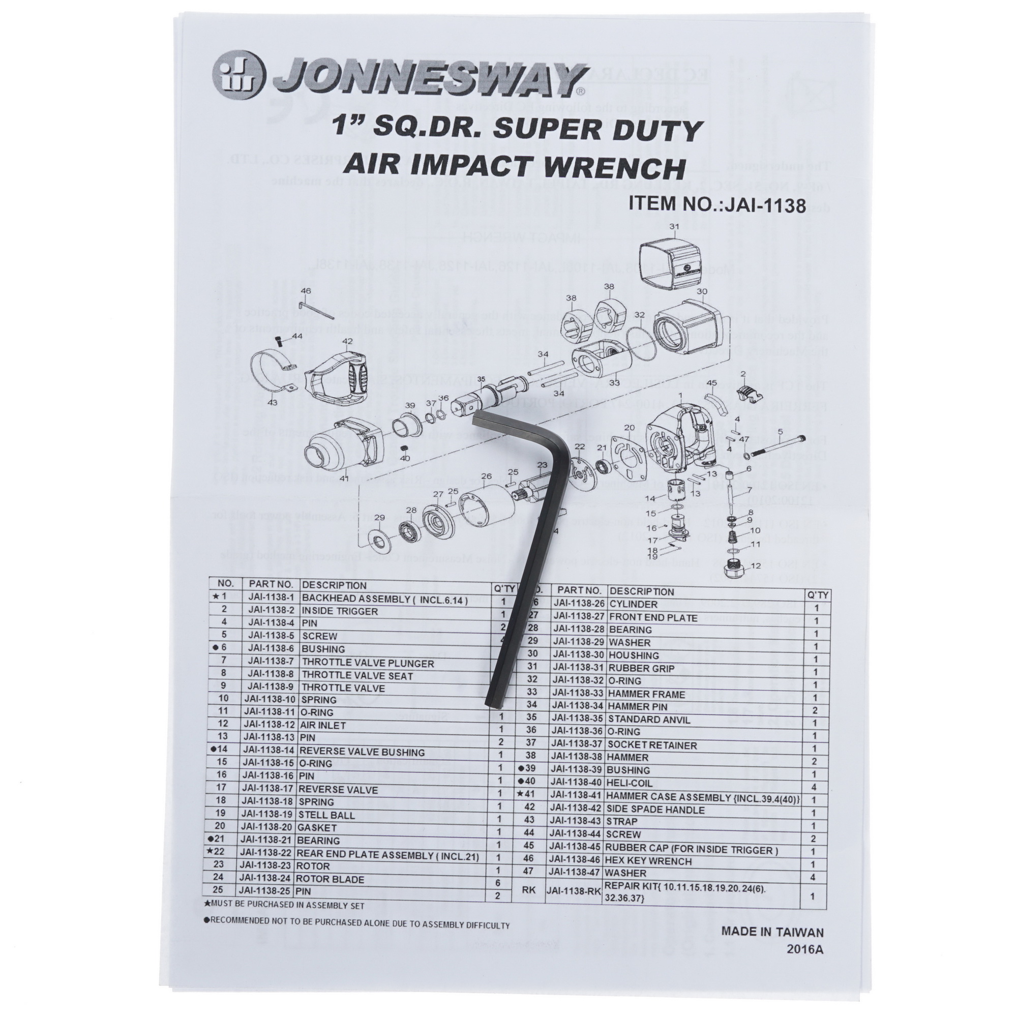 Пневмогайковерт Jonnesway JAI-1138 1137342 STDN-0010617 - Вид №5