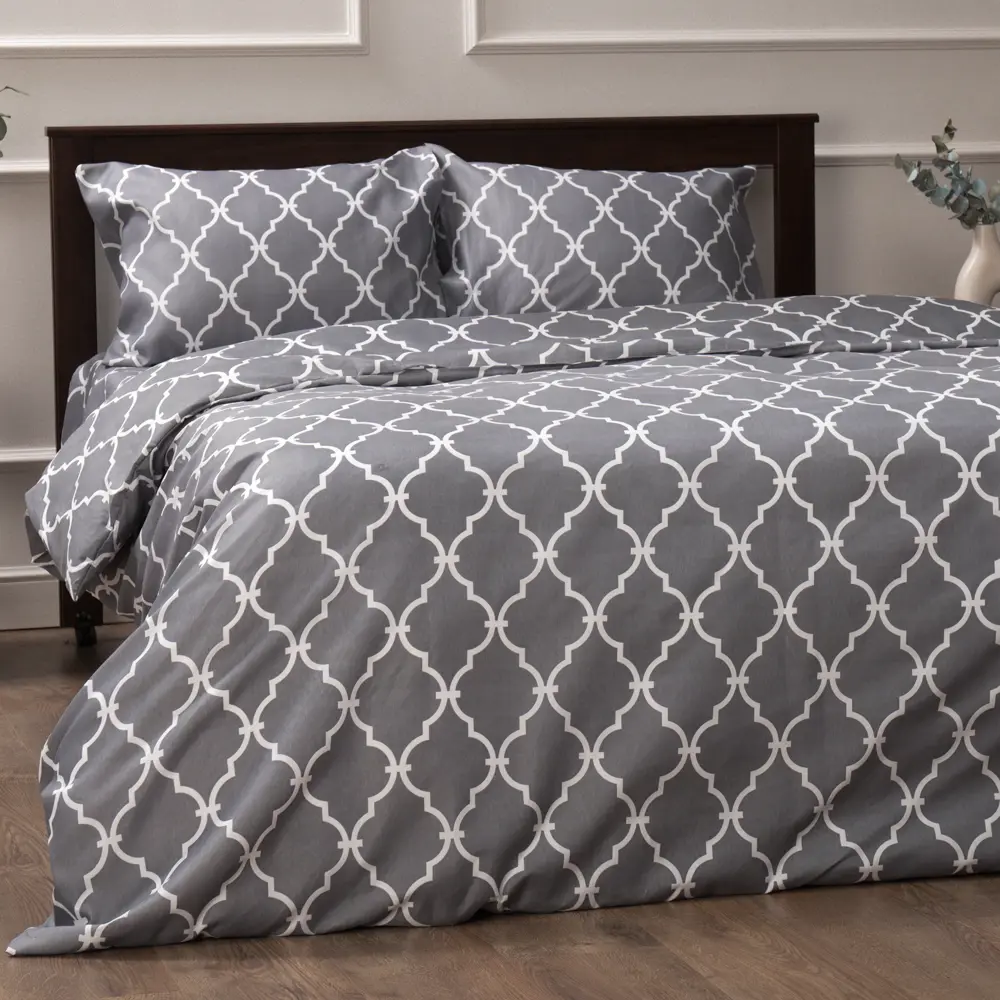 Комплект постельного белья Eclair Паттерн евро полисатин грозовая туча STLM-2123585