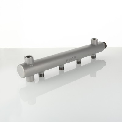 VTc.510.BS.060403 Коллектор из стали с межосевым расстоянием выходов 100 мм Valtec 1", 3 x 1/2"  - Вид №7