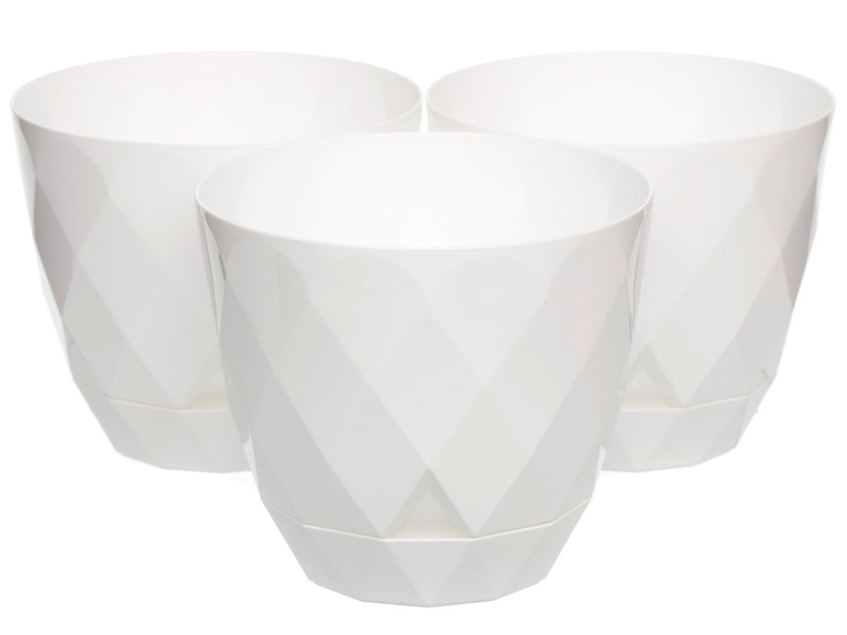 Горшок для цветов Rico 1.3L White NAVAKO 16024 - Вид №3