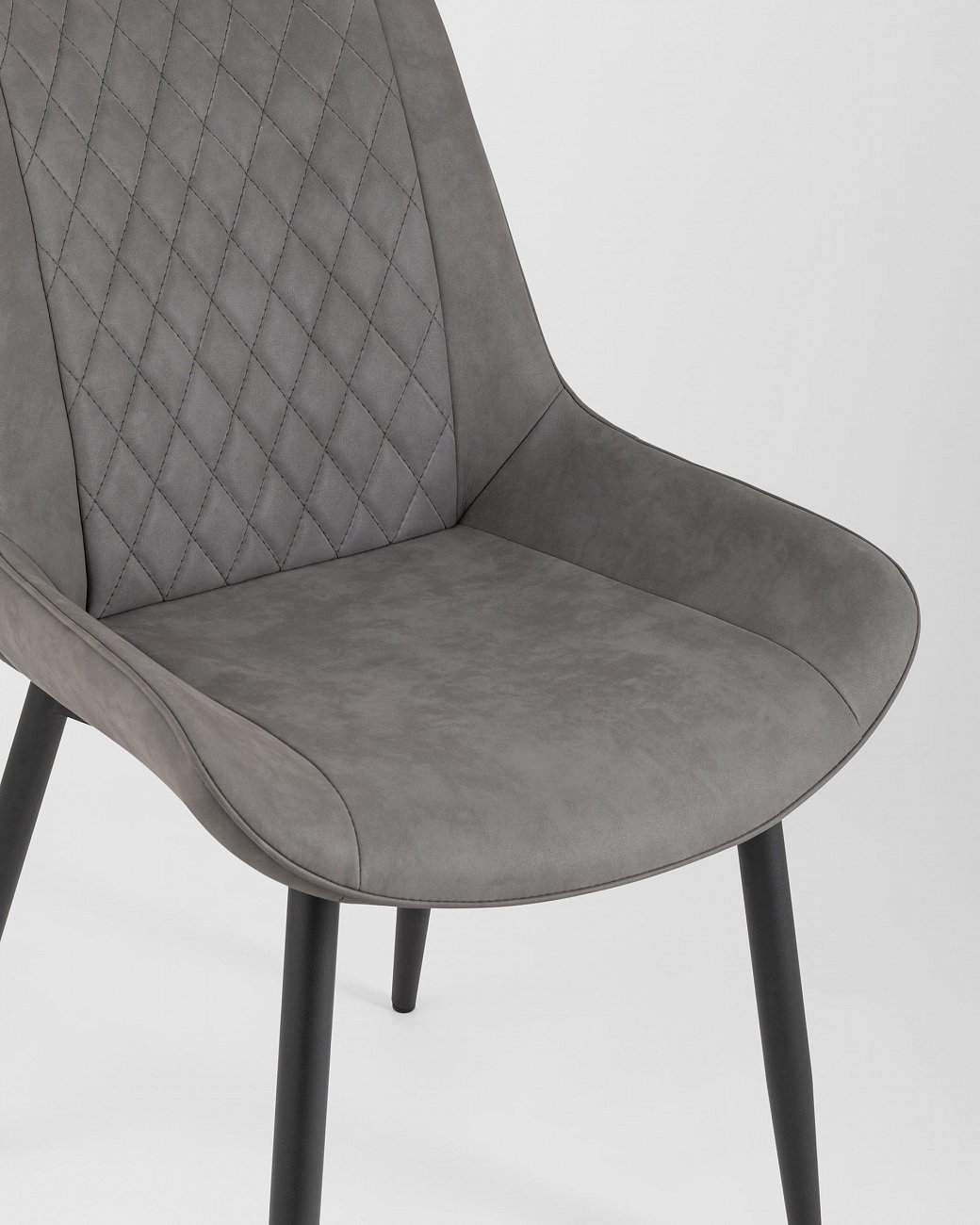 Стул со спинкой серый из экокожи "Невада" STOOL GROUP ДИЗАЙНЕРСКИЕ, ИНТЕРЬЕРНЫЕ 00-3946290 Серый  - Вид №7