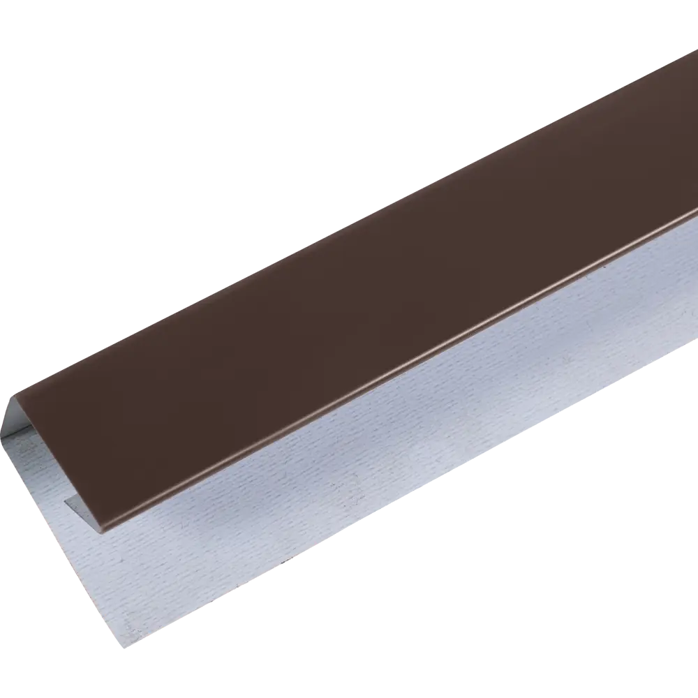 OPTIMA П-планка для профнастила коричневая 2000х20х30 мм 13168080 STLM-1578392