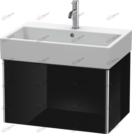 XS409404040 XSquare Тумбочка подвесная Черный глянцевый лак Duravit