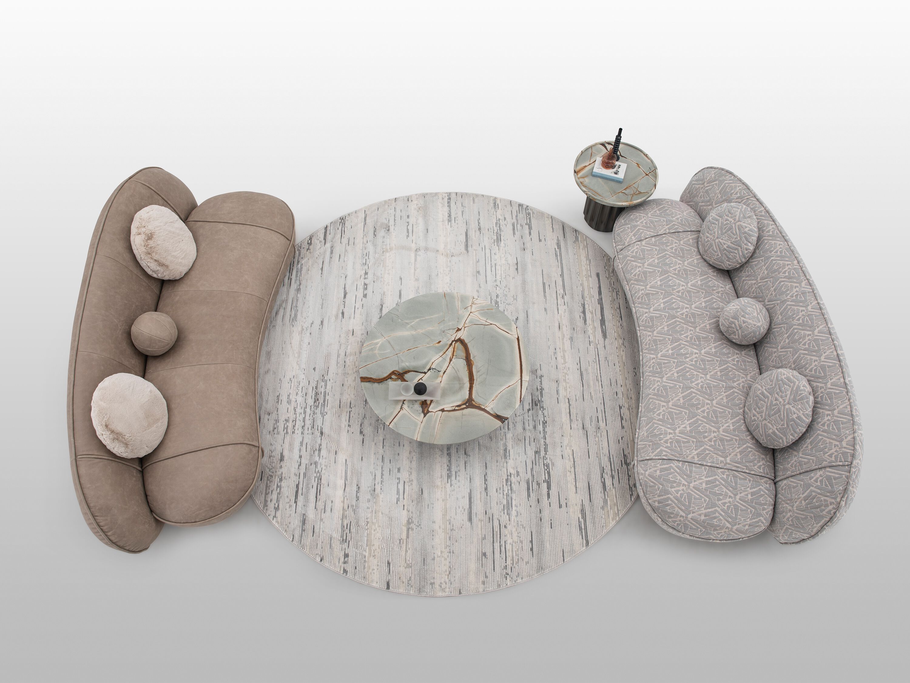 Кожаный изогнутый диван CAMPO DE' FIORI PEA ARCH-00001633 - Вид №2