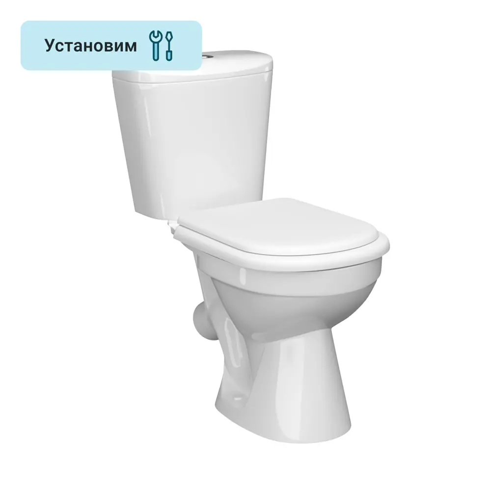 Унитаз-компакт Керамин Лаго МС Алкапласт косой выпуск одинарный слив STLM-2029197