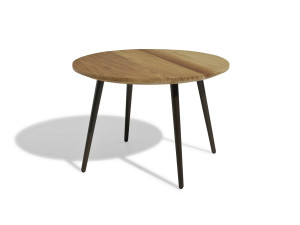 Круглый садовый журнальный столик из дерева