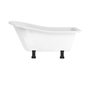 Burlington Бакингемские тапочки для ванн со стандартными ножками с ножками Period в черном цвете E6 E9 BLA