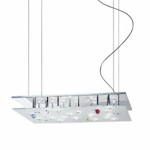Светильник подвесной 26х120 см хром Class White Glass D64A0101 FABBIAN ДИЗАЙНЕРСКИЕ 00-3882237 Прозрачный;хром