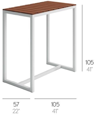 GANDIABLASCO Прямоугольный высокий садовый стол из тика Saler teak sun-id-1443146 - Вид №2