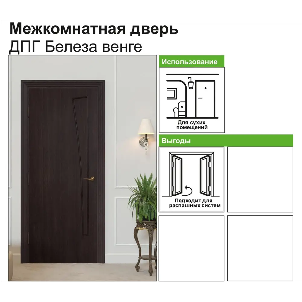 Дверь межкомнатная глухая ламинированная Белеза 60x200 см цвет венге 81933665 STLM-2108484 КРАСНОДЕРЕВЩИК  - Вид №10