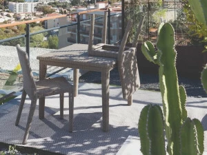 Unopiù Квадратный стол из waprolace® Sunstripe Sstaqug