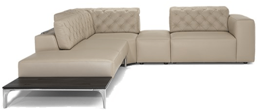 Natuzzi Секционный раскладывающийся кожаный диван Skyline sun-id-1498746 - Вид №2