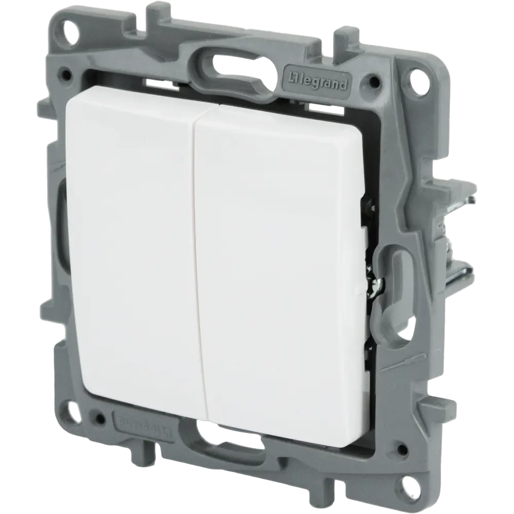 Legrand Etika — двухклавишный выключатель с подсветкой, белый глянец 82153470 STLM-0020576 - Вид №2