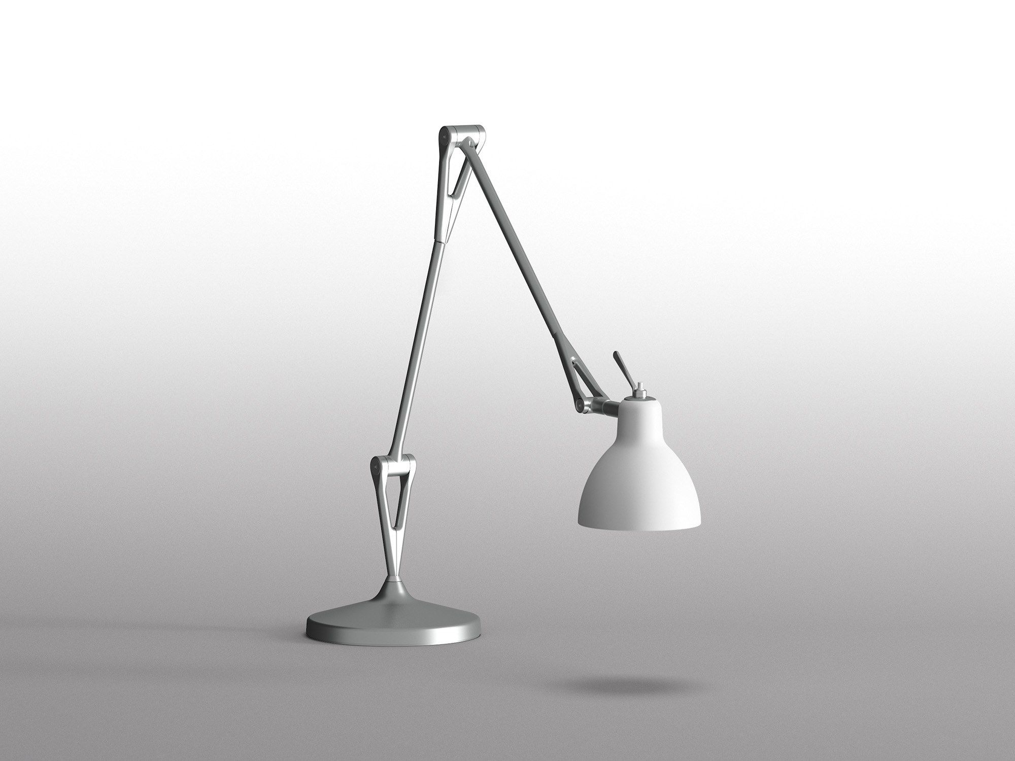 Стальная и стеклянная настольная лампа с гибкой рукояткой Rotaliana Luxy ARCH-00150142 - Вид №10