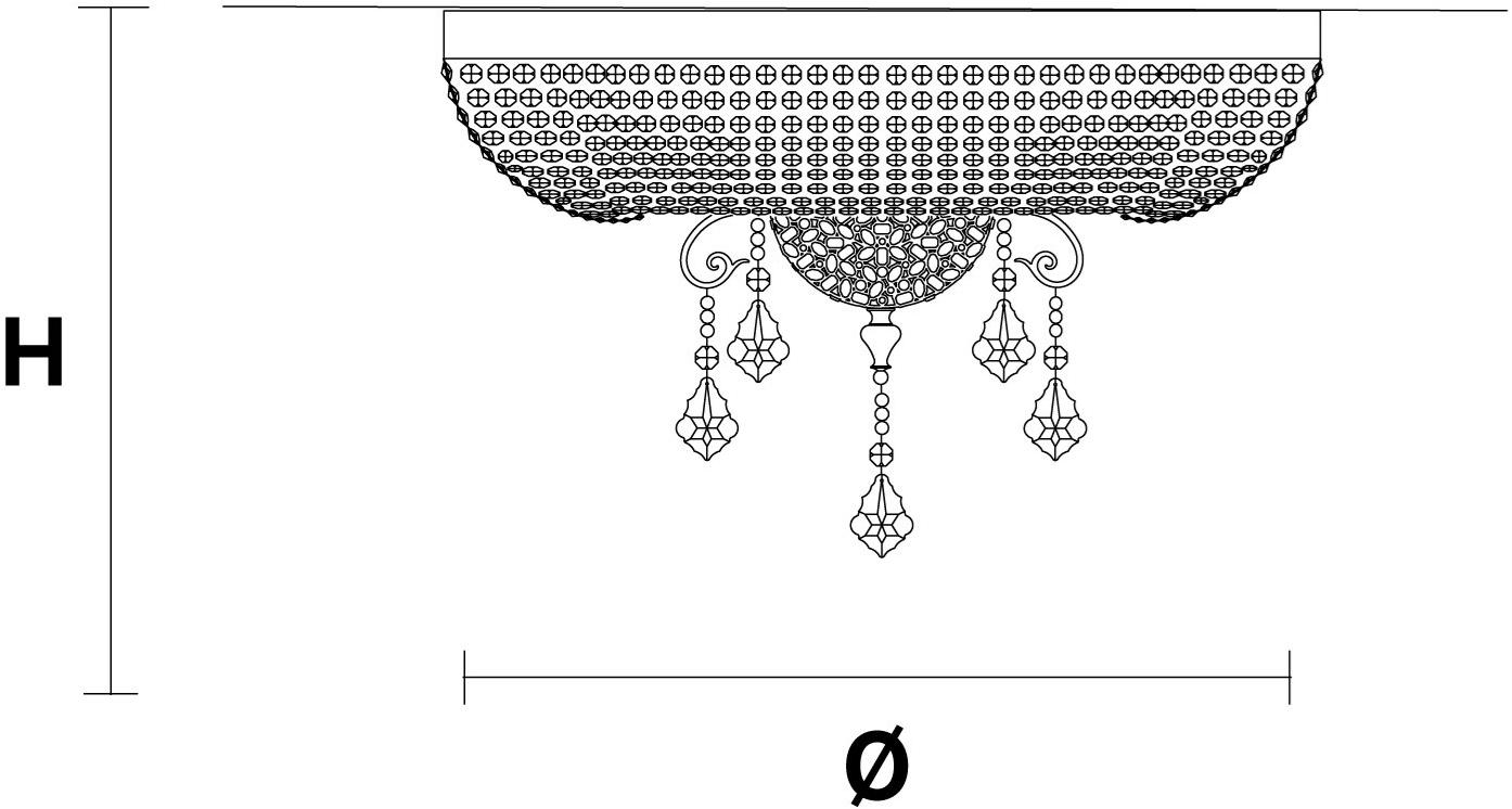 Masiero Металлический потолочный светильник накаливания Imperial sun-id-1479983 - Вид №3