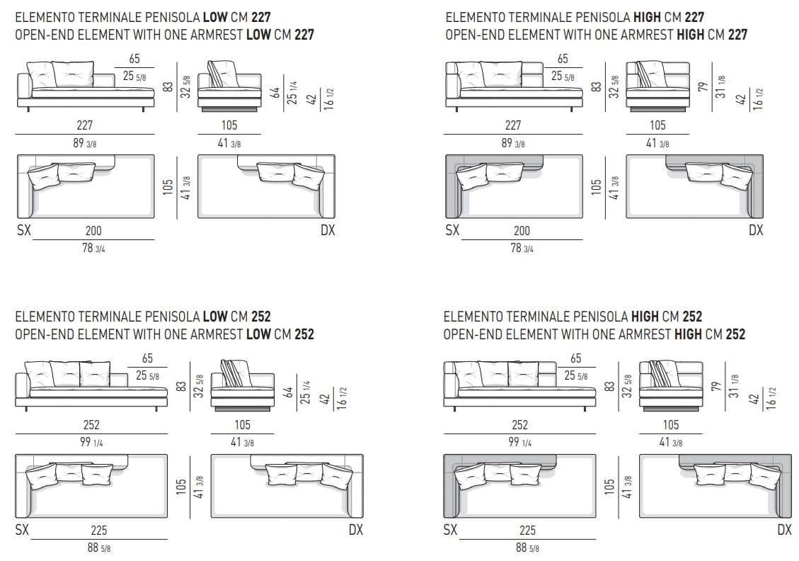 Модульный угловой диван из ткани Minotti ALEXANDER ARCH-00105167 - Вид №23