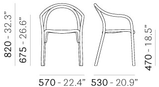 Pedrali Штабелируемый стул из ясеня и поликарбоната с подлокотниками Soul sun-id-1383499 - Вид №7