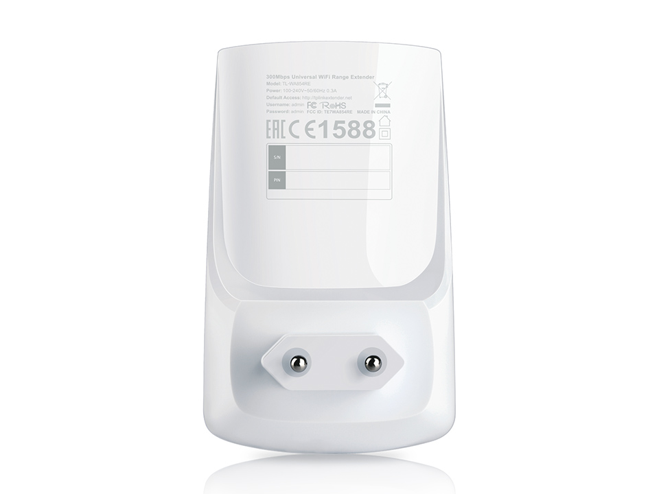 TL-WA854RE 300mbps wireless n wall plugged range extender, 2t2r, 2.4ghz, 802.11n/g/b, internal antennas, without ethernet port TP-Link Santreyd  - Вид №6