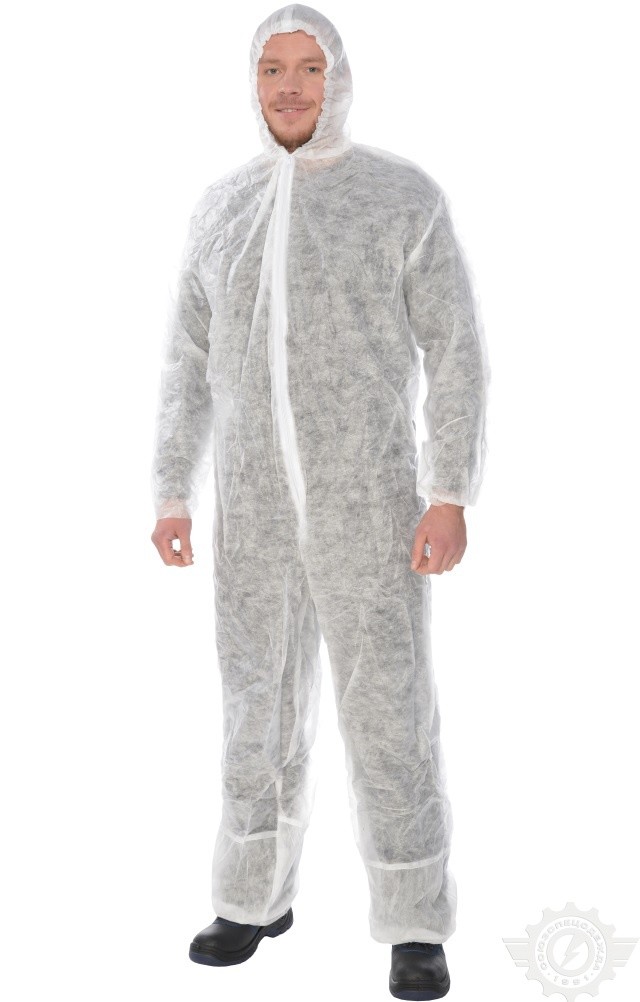 66293 Комбинезон одноразовый КАСПЕР  Одноразовая одежда размер 50-52 Спецодежда 