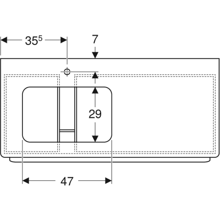 824161000 Шкафчик для встраиваемой раковины Geberit myDay, с одним выдвижным ящиком Geberit  - Вид №9