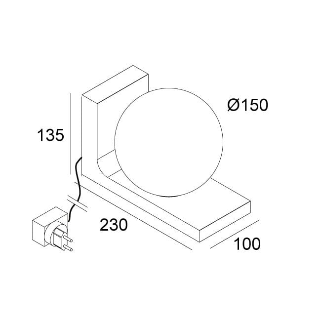Стеклянная и металлическая светодиодная настольная лампа Deltalight ARCH-00114702 - Вид №2
