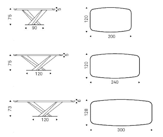 Керамический и стальной бочковый стол Cattelan italia Stratos ARCH-00114354 - Вид №11