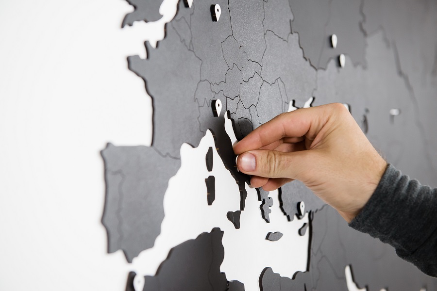 1805 Карта-пазл wall decoration giant, 280х170 см, черная Mimi  - Вид №6