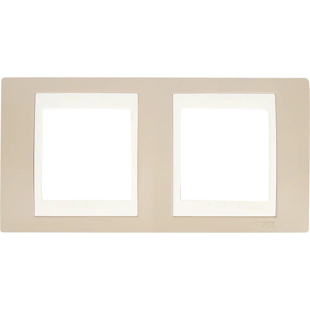Рамка для розеток и выключателей Systeme Electric Unica 2 поста, цвет коричневый/бежевый STLM-2130879