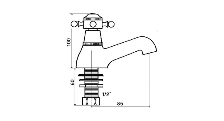 Смеситель для раковины с одним отверстием rvb 1920-1921 ARCH-00012340 - Вид №2