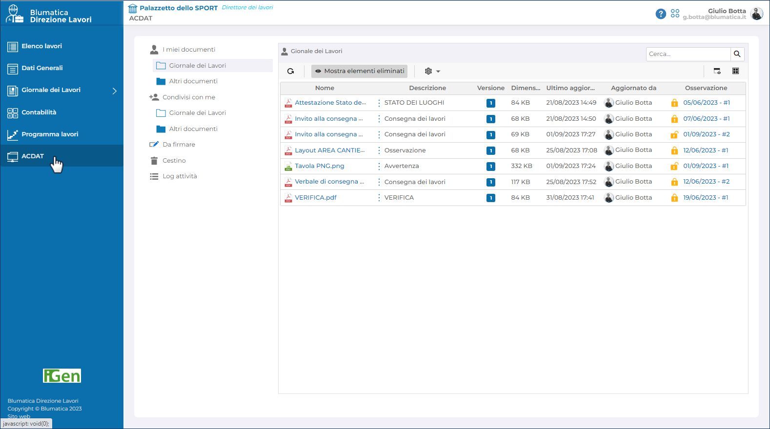 Облачное программное обеспечение для составления журнала вакансий Blumatica Blumatica Giornale Lavori ARCH-00121942 - Вид №1