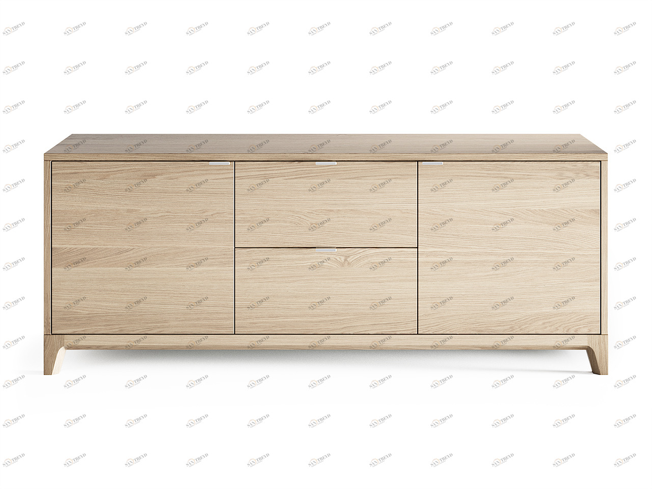 Тумба под телевизор с ящиками осветленный дуб Case THE IDEA  210255 Бежевый 