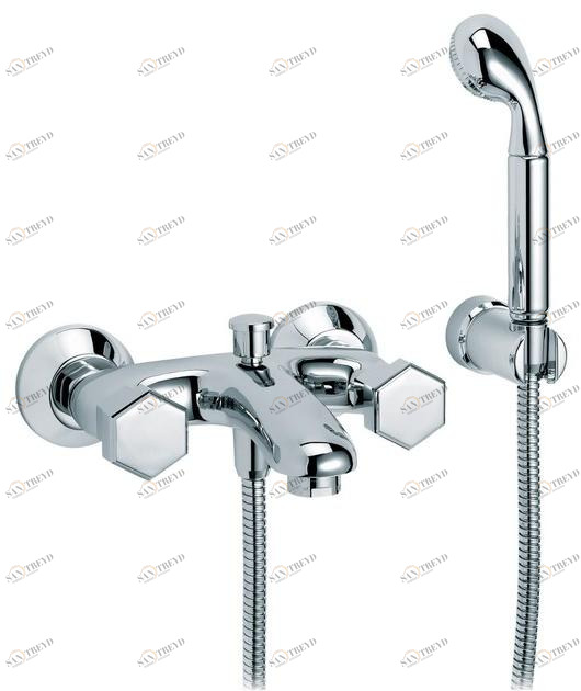 rvb Смеситель для ванны настенный с ручным душем на 2 отверстия Chambord 4030.--.67