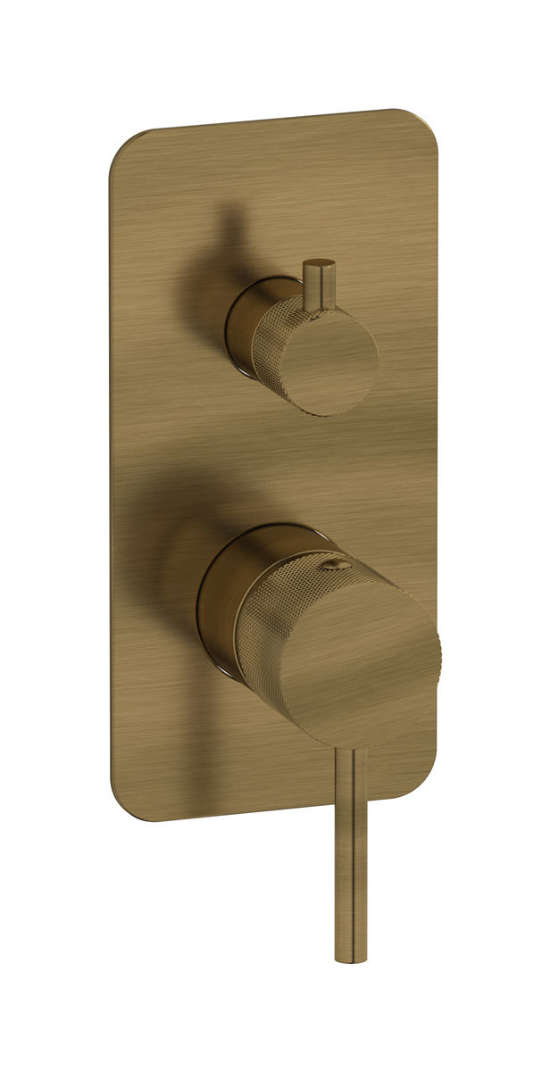 Внешние части встроенного в стену смесителя на 3 потребителя. WE ARE IB id312mb Modern Bronze Industria