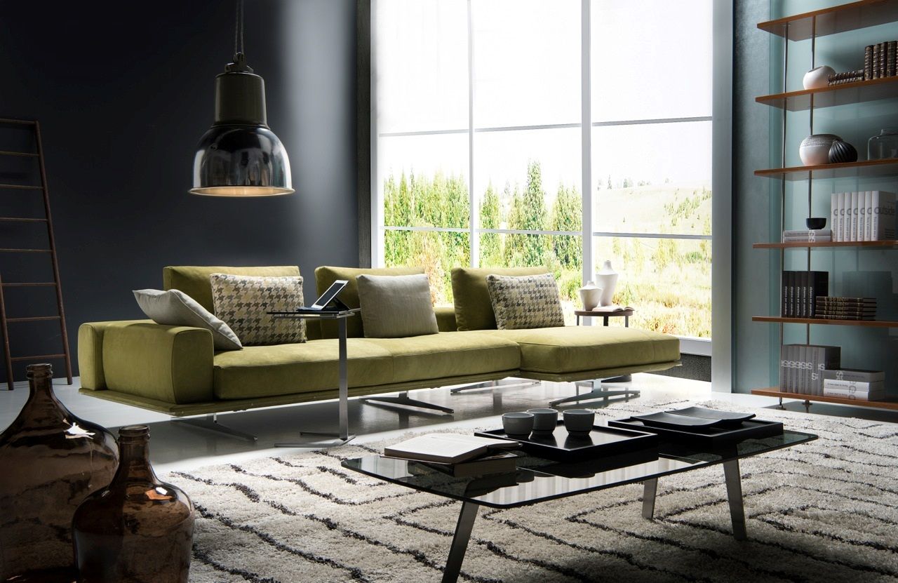 Тканевый диван с полуостровом Former In Italia ARCH-00106171 - Вид №1